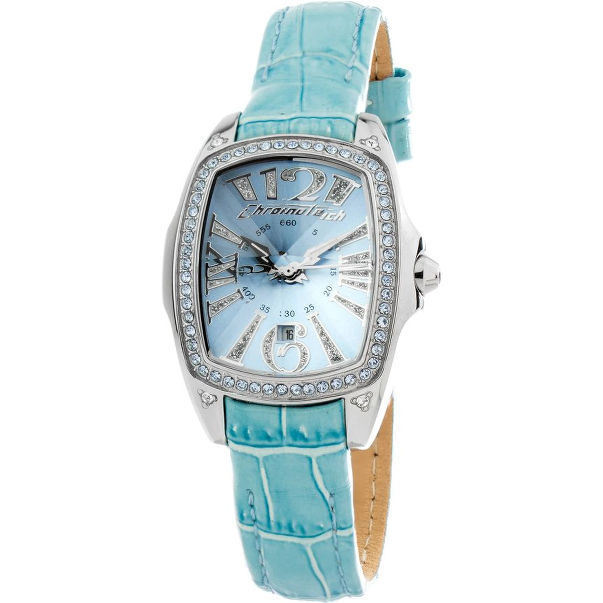 Blue Leather Dress Watch