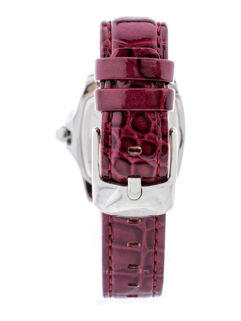 Red Leather Dress Watch
