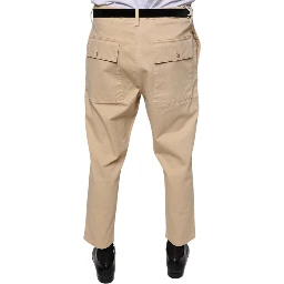 Beige HOUSTON Men Cropped Dress Pants