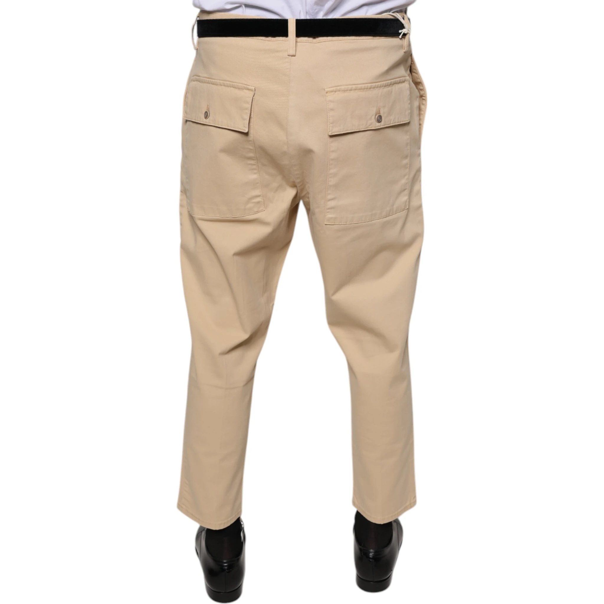 Beige HOUSTON Men Cropped Dress Pants
