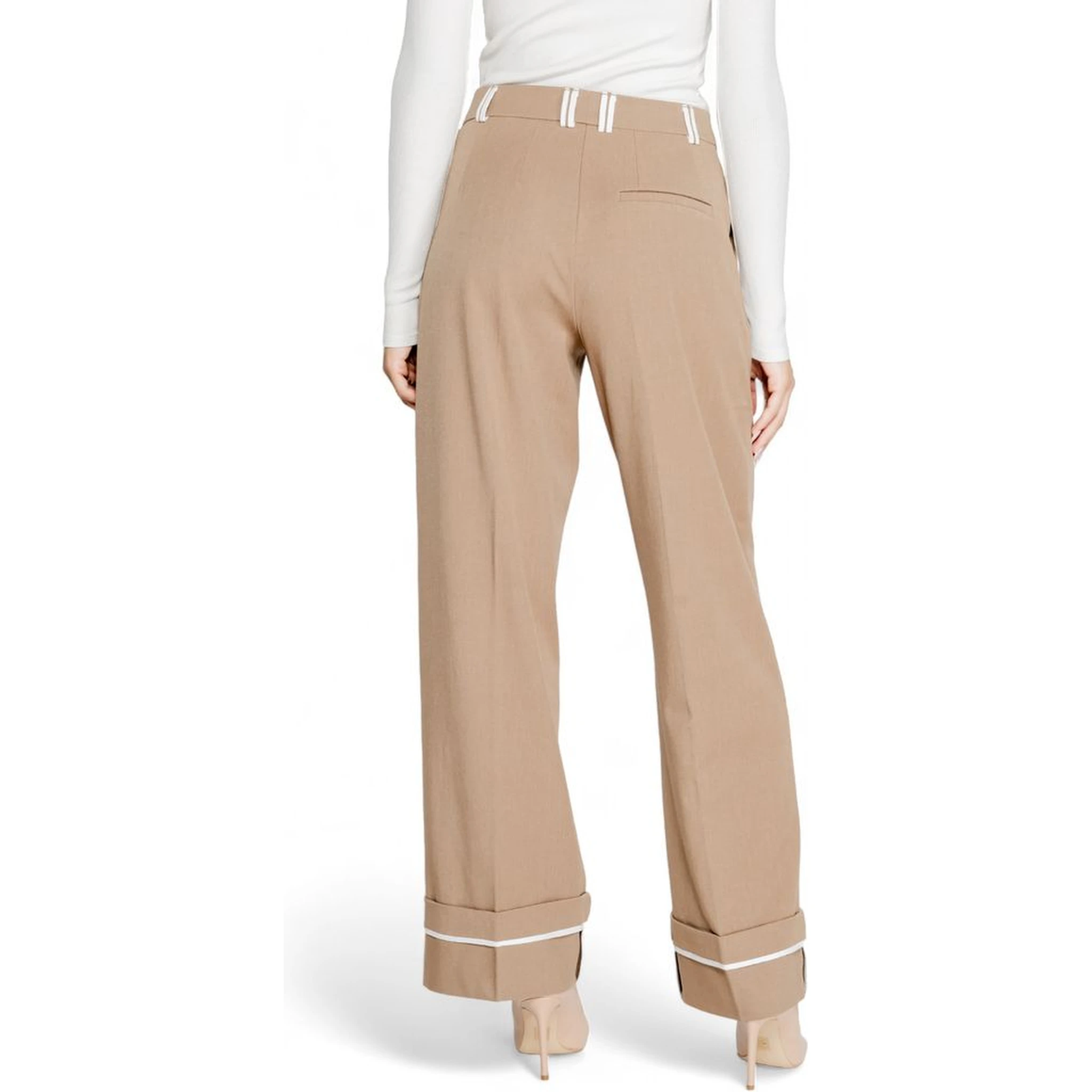 Brown Recycled Polyester Casual Pants