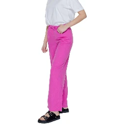 Pink Linen Casual Pants