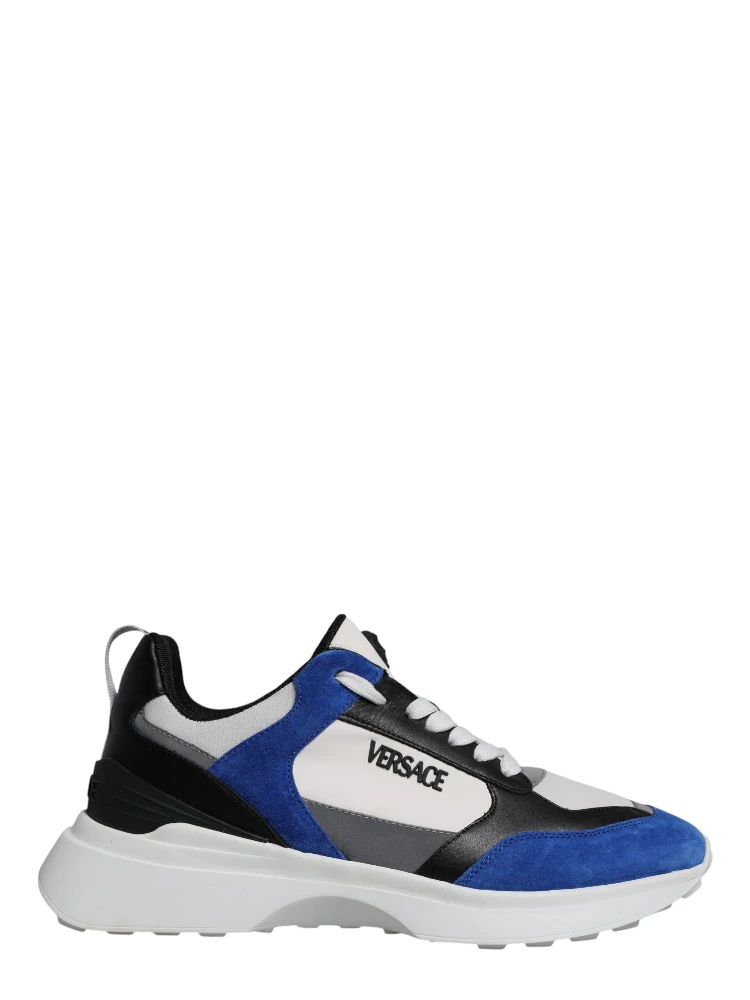 Multicolor Canvas Quad Fabric Medusa Low Top Sneakers Shoes