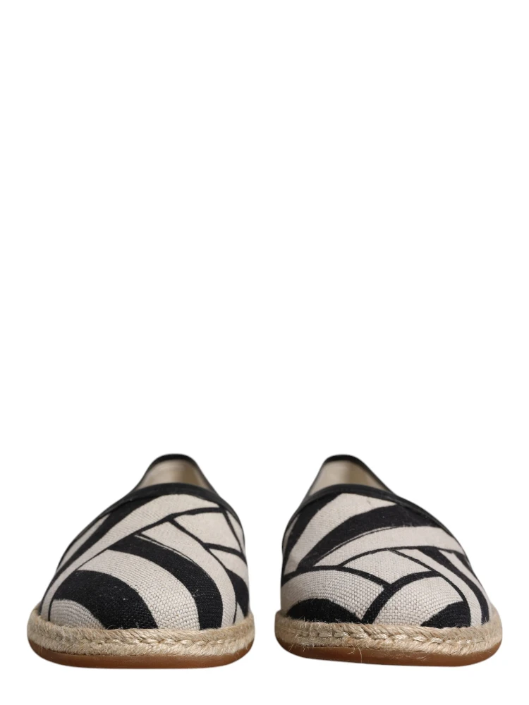 Black White Stripes Slip On Espadrille Shoes alternative