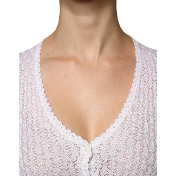 White Silk Button Down Cardigan Sweater
