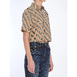 Check cropped shirt