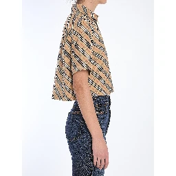 Check cropped shirt