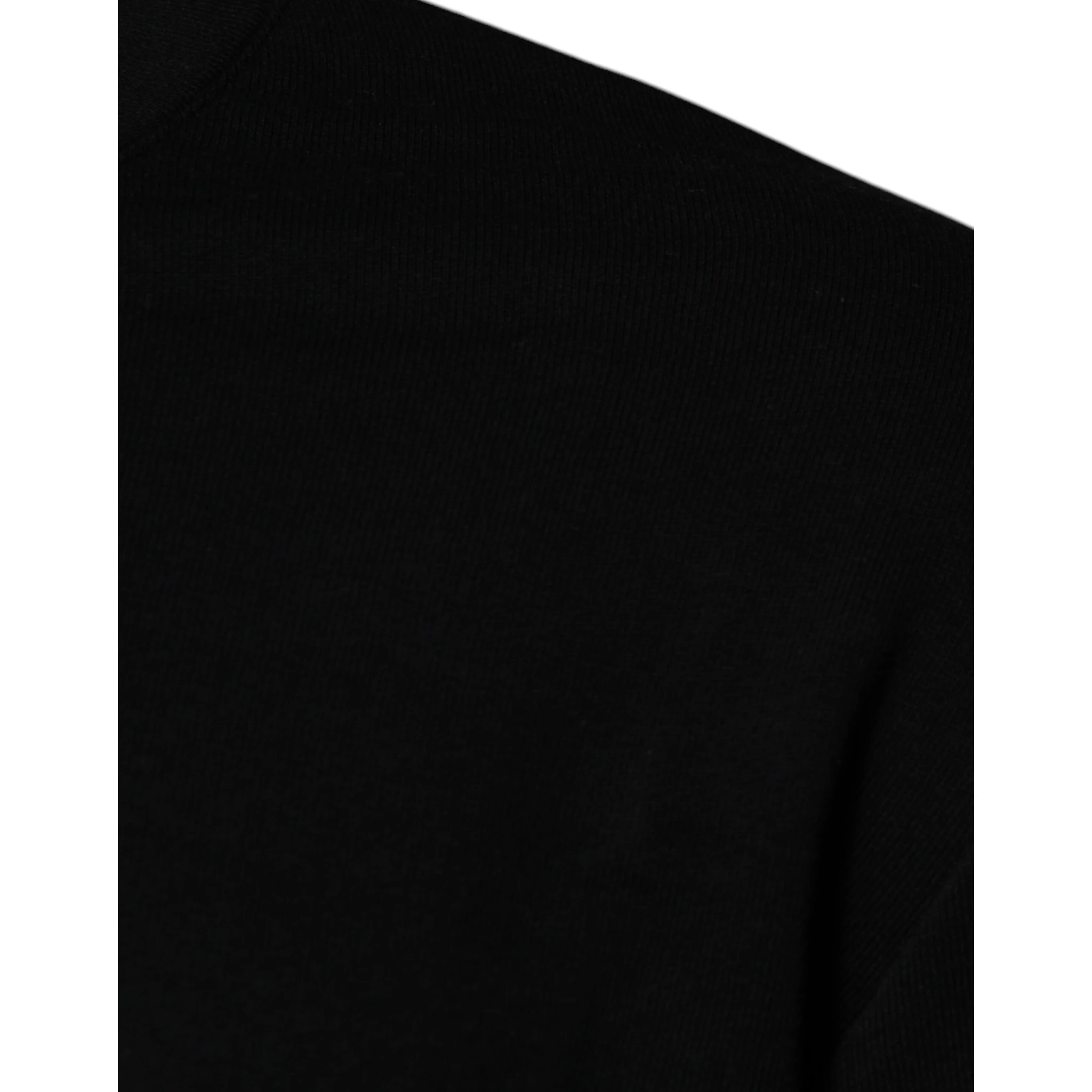Black Medusa Embroidery Crew Neck Pullover Sweater