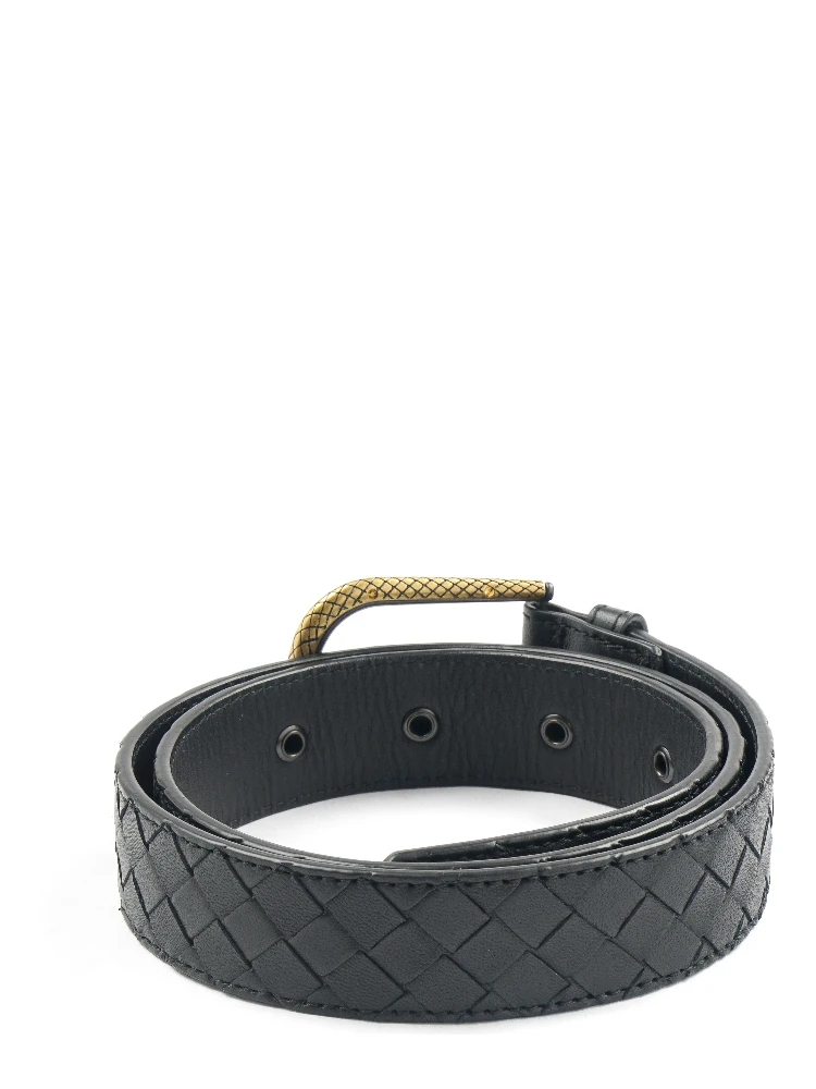 Intrecciato leather belt alternative