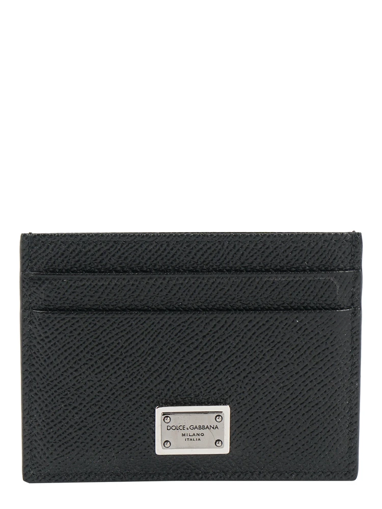 Calfskin Card Holder With Branded Plate