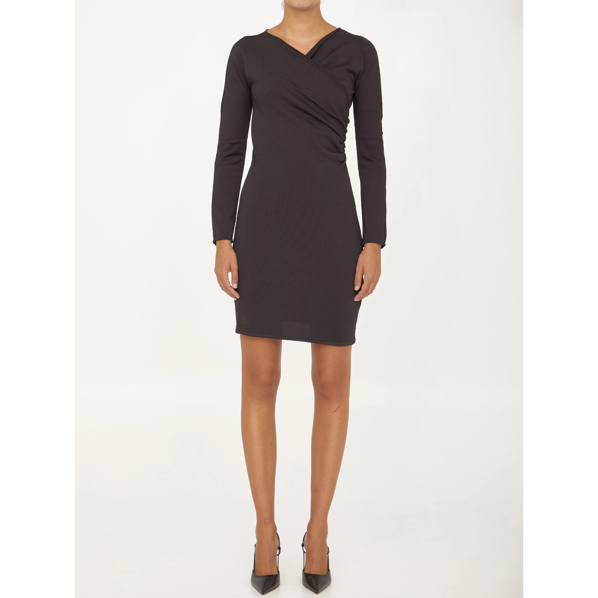 Brown viscose dress