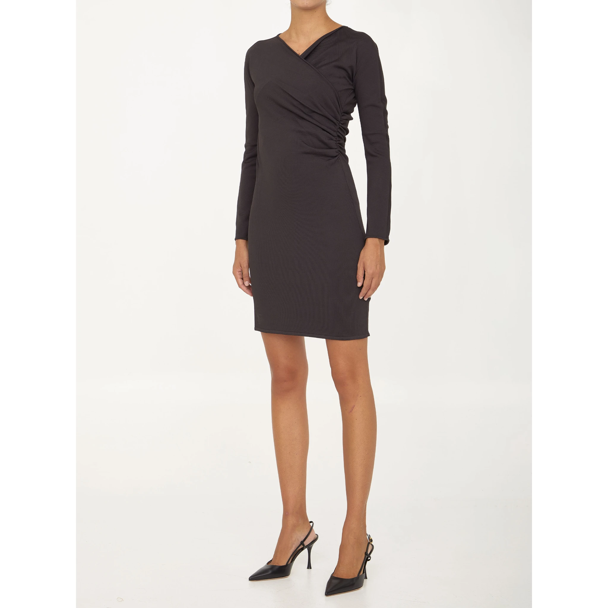 Brown viscose dress