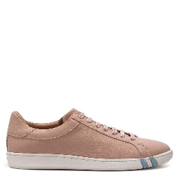 Pink Leather Athletic Sneakers