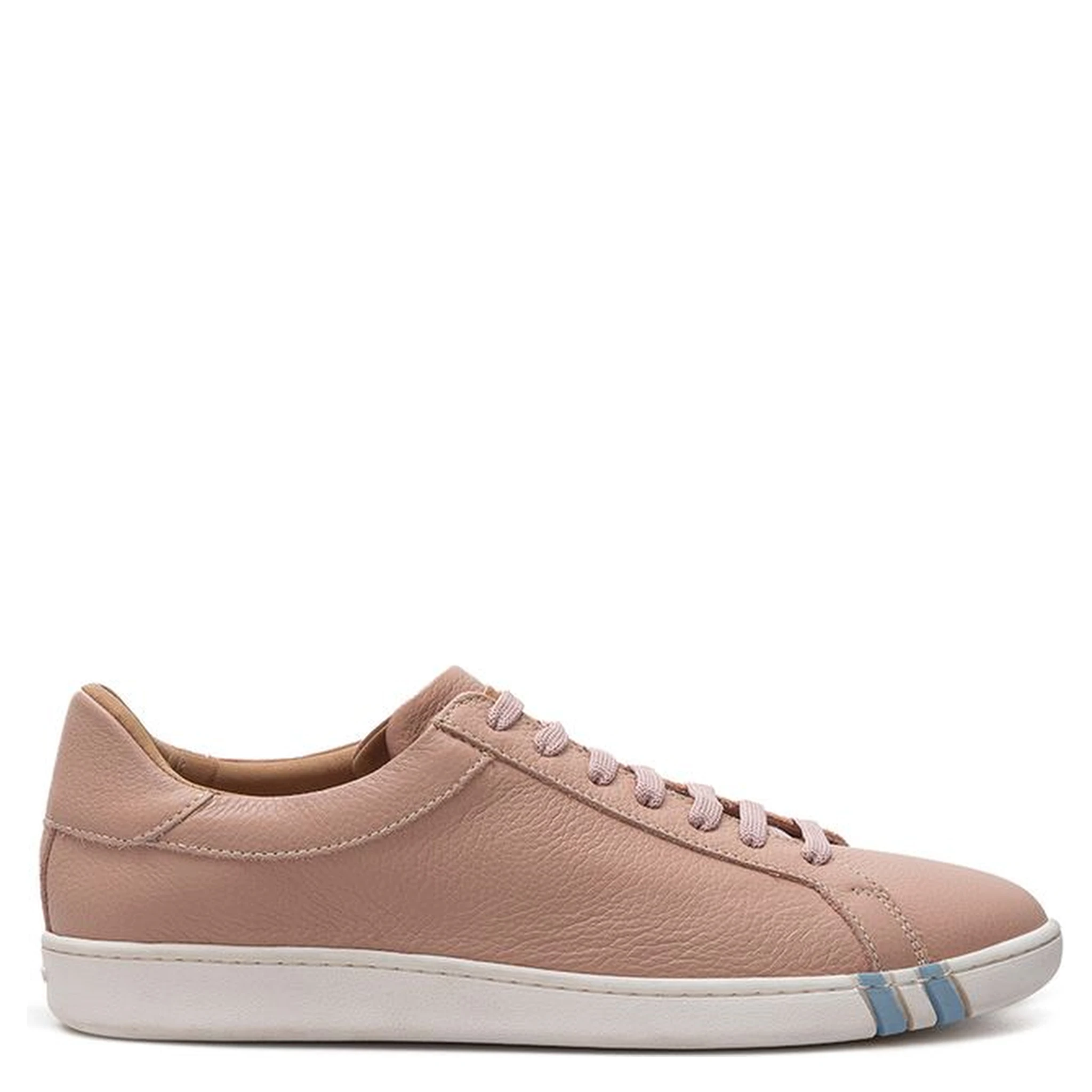 Pink Leather Athletic Sneakers