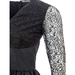 Black Polyester Cocktail Dress