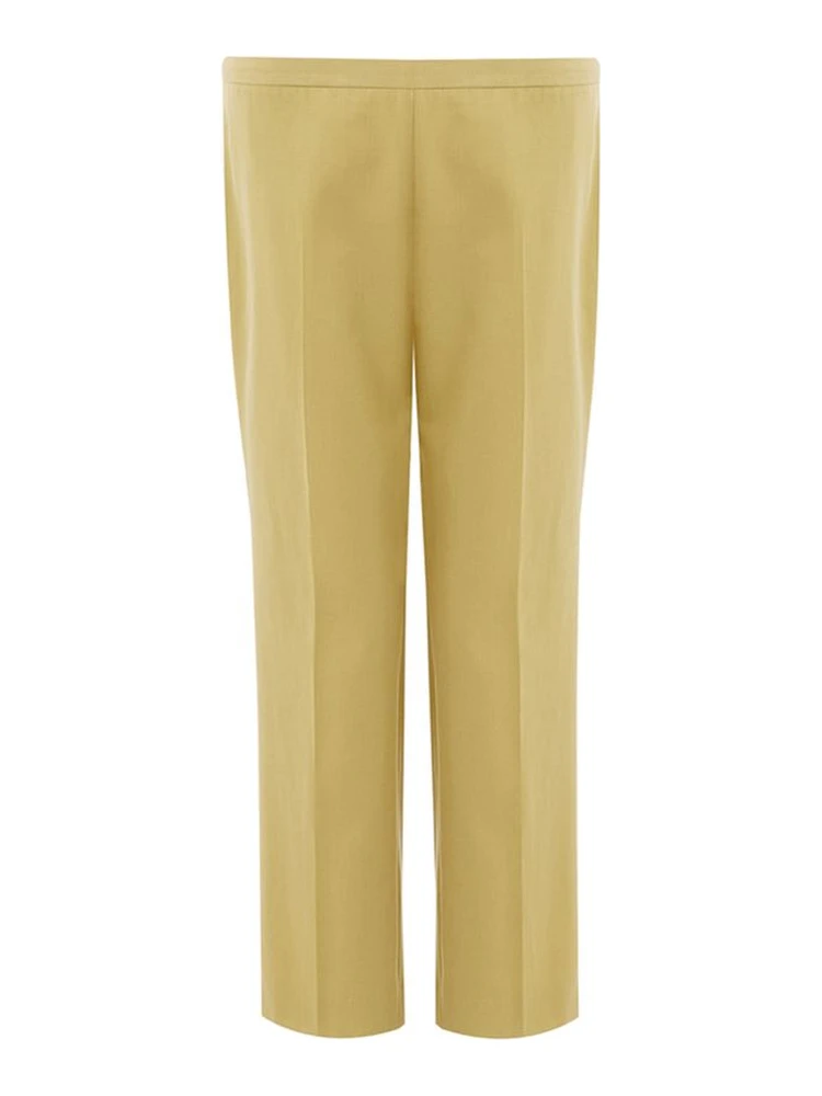 Gold Cotton Casual Pants