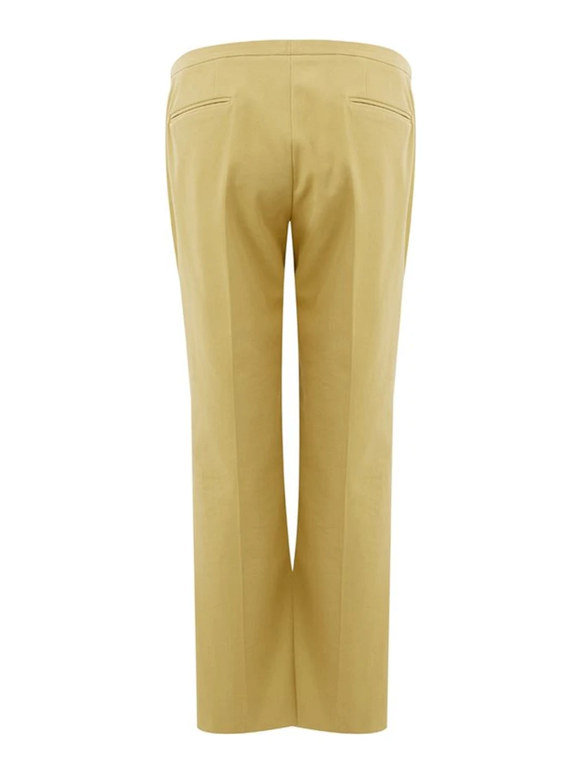 Gold Cotton Casual Pants