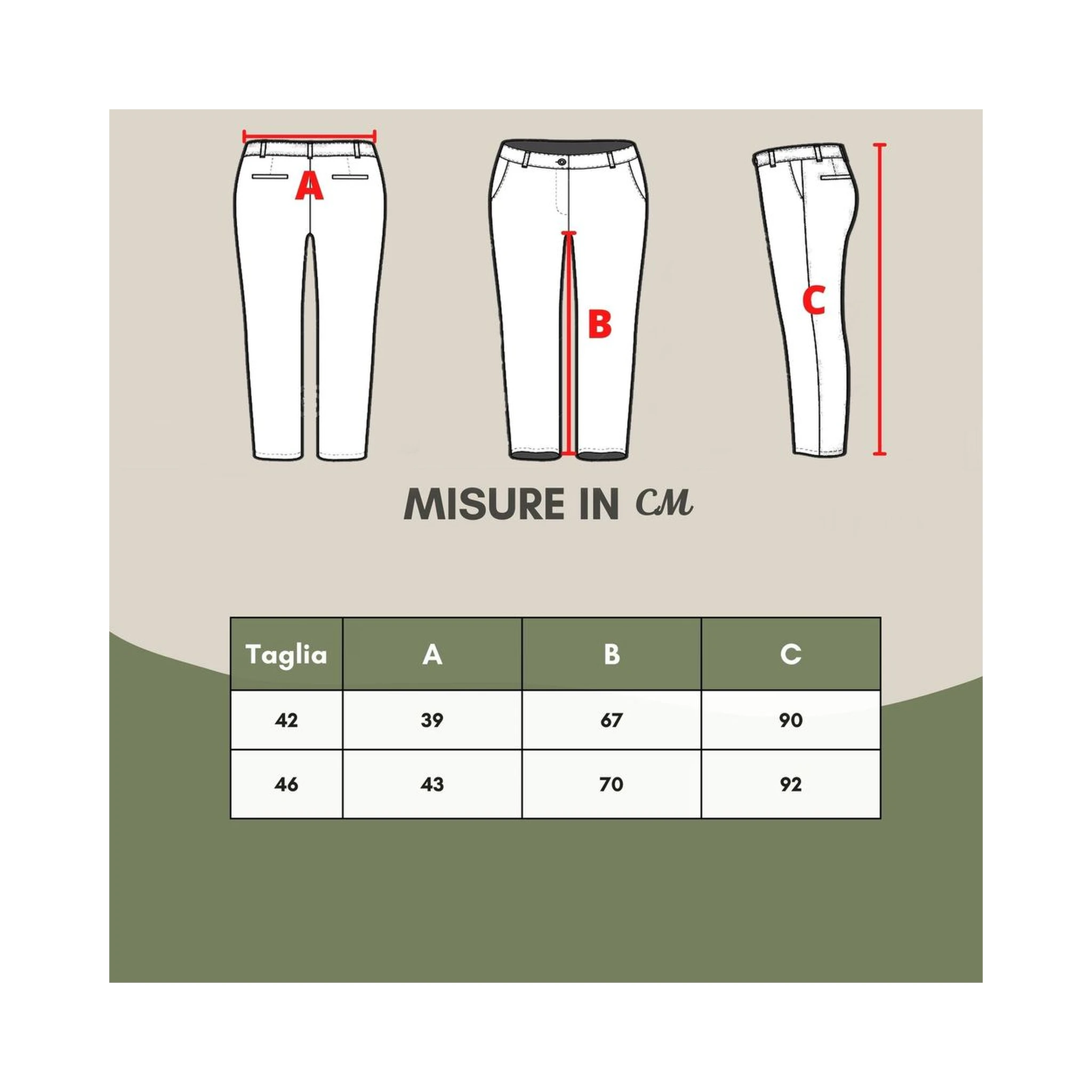 Gold Cotton Casual Pants