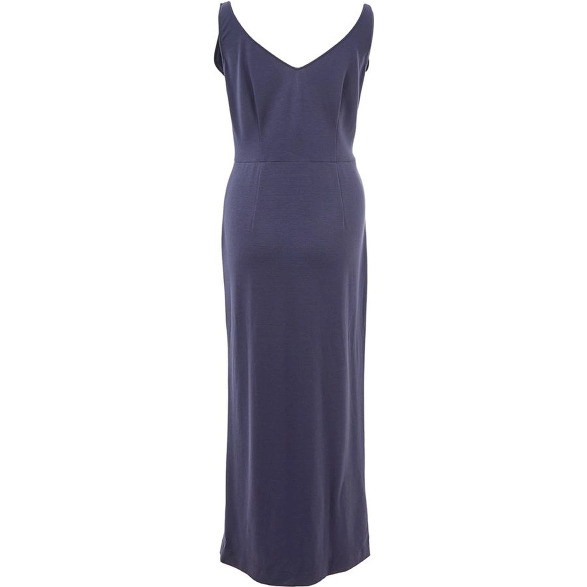 Blue Viscose Casual Dress