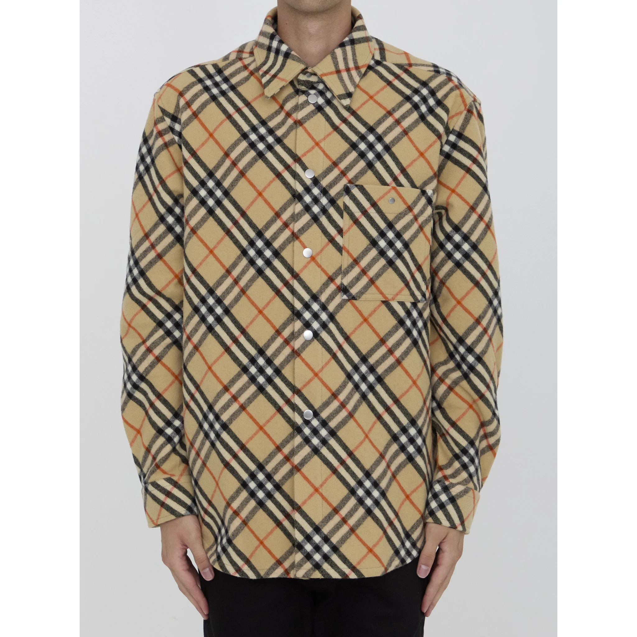 Check wool shirt
