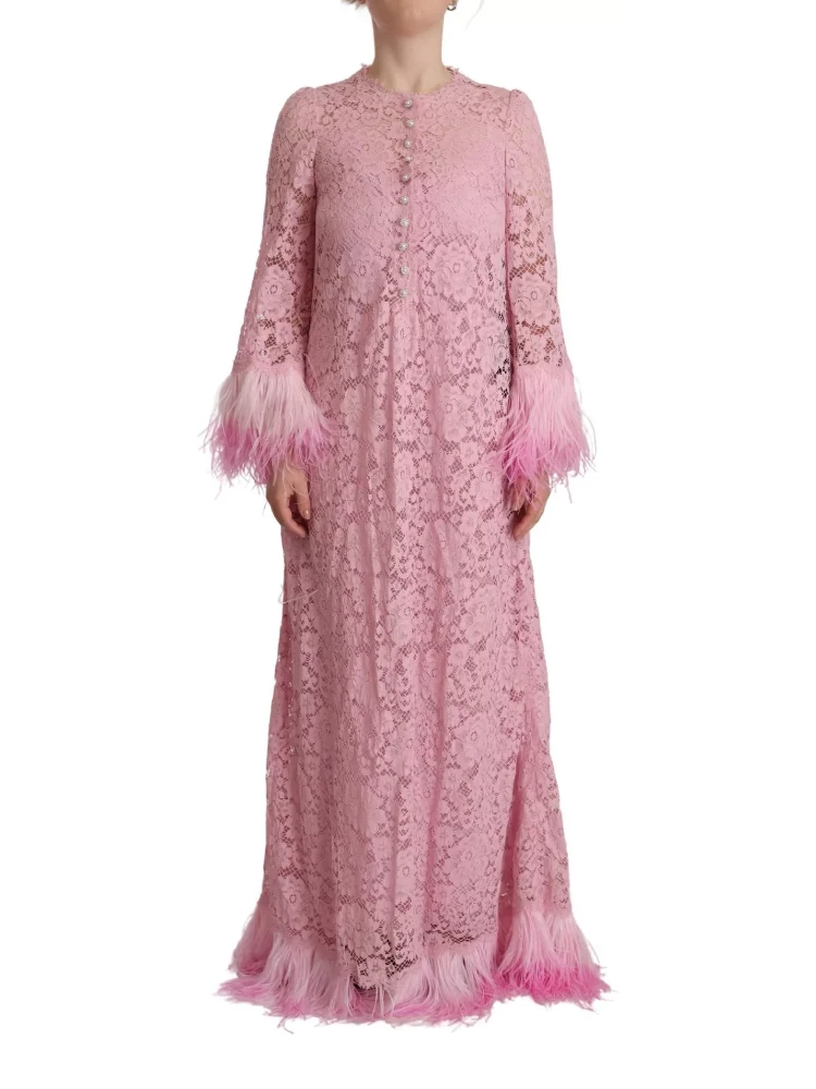 Shift Lilac Lace Feathers Long Sleeves Dress alternative