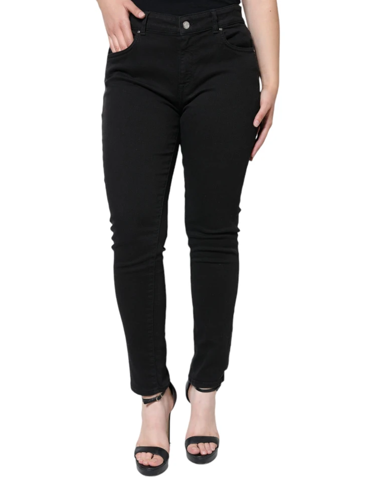 Black Cotton Stretch Skinny Denim Jeans alternative