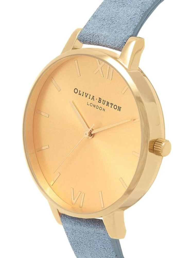 Blue Artificial Leather Dress Watch alternative