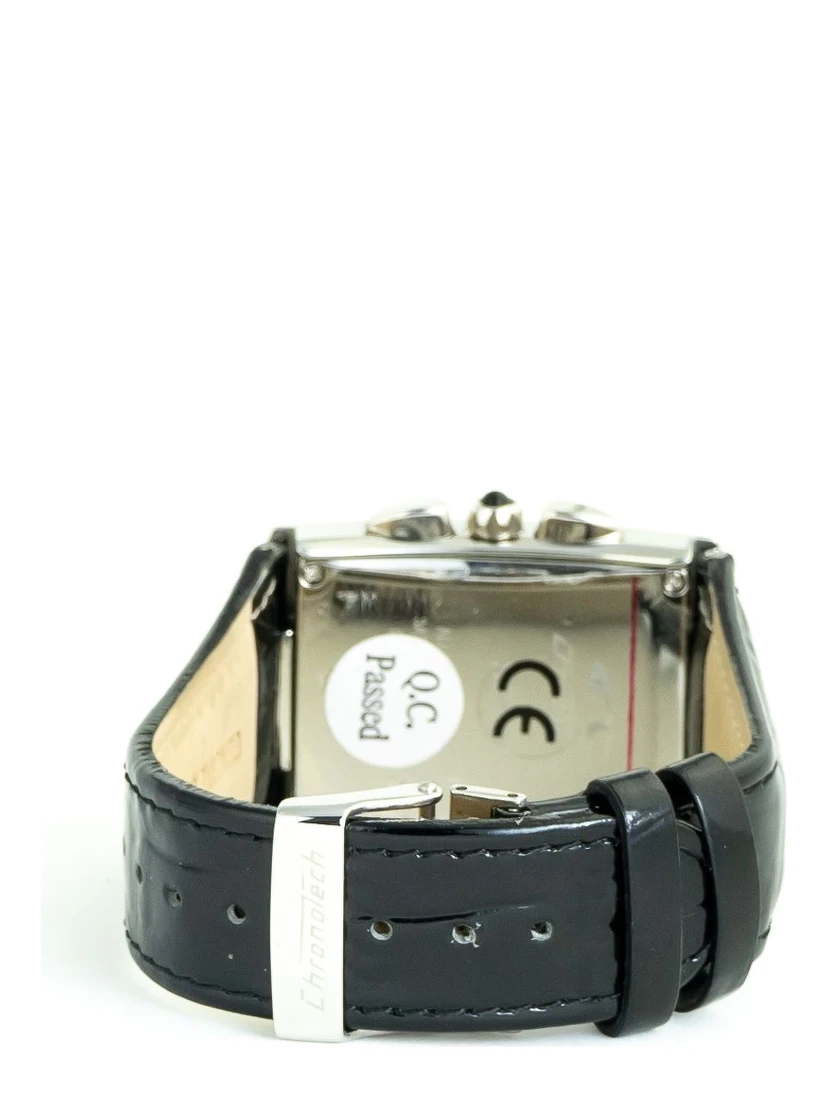 Black Leather Dress Watch