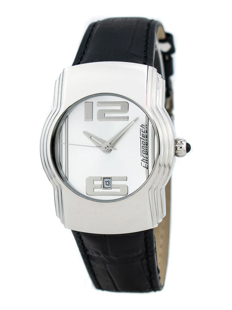 Black Leather Dress Watch