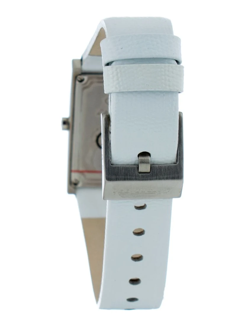 White Leather Dress Watch