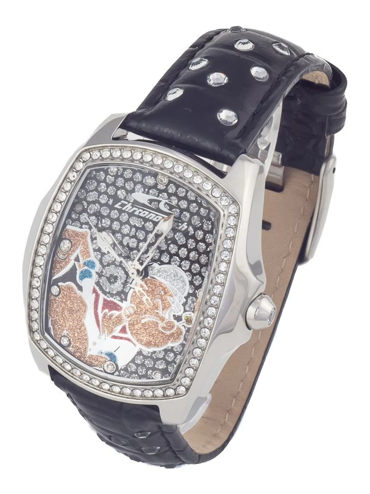 Black Leather Dress Watch