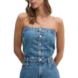 Blue Cotton Long Dress