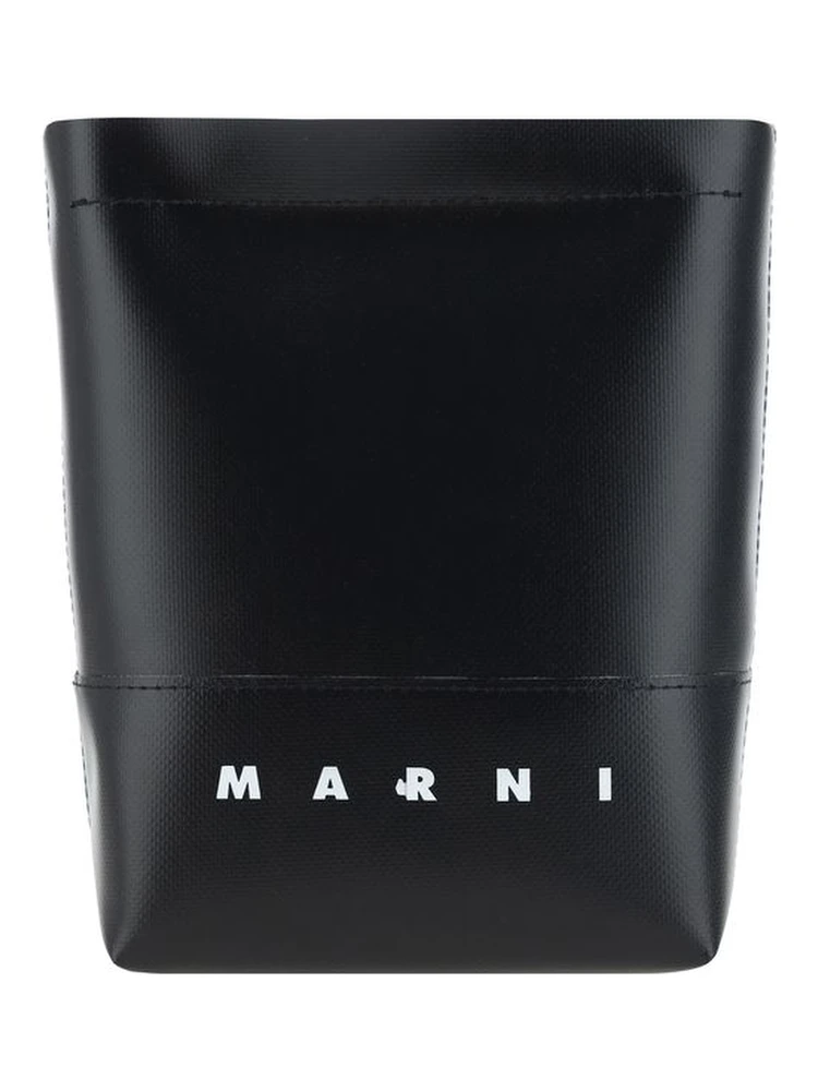 Black Polyester Shoulder Bag