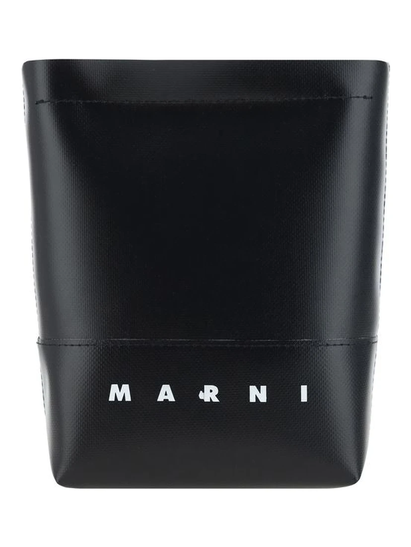 Black Polyester Shoulder Bag