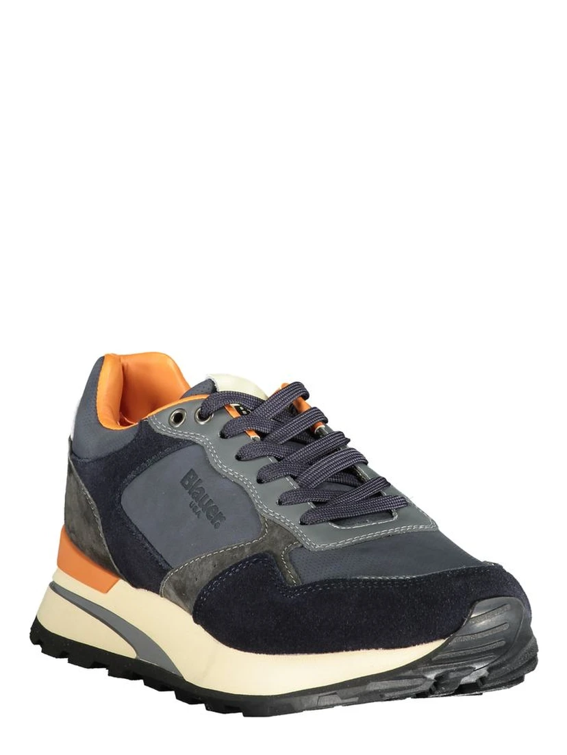 Blue Polyester Sneaker