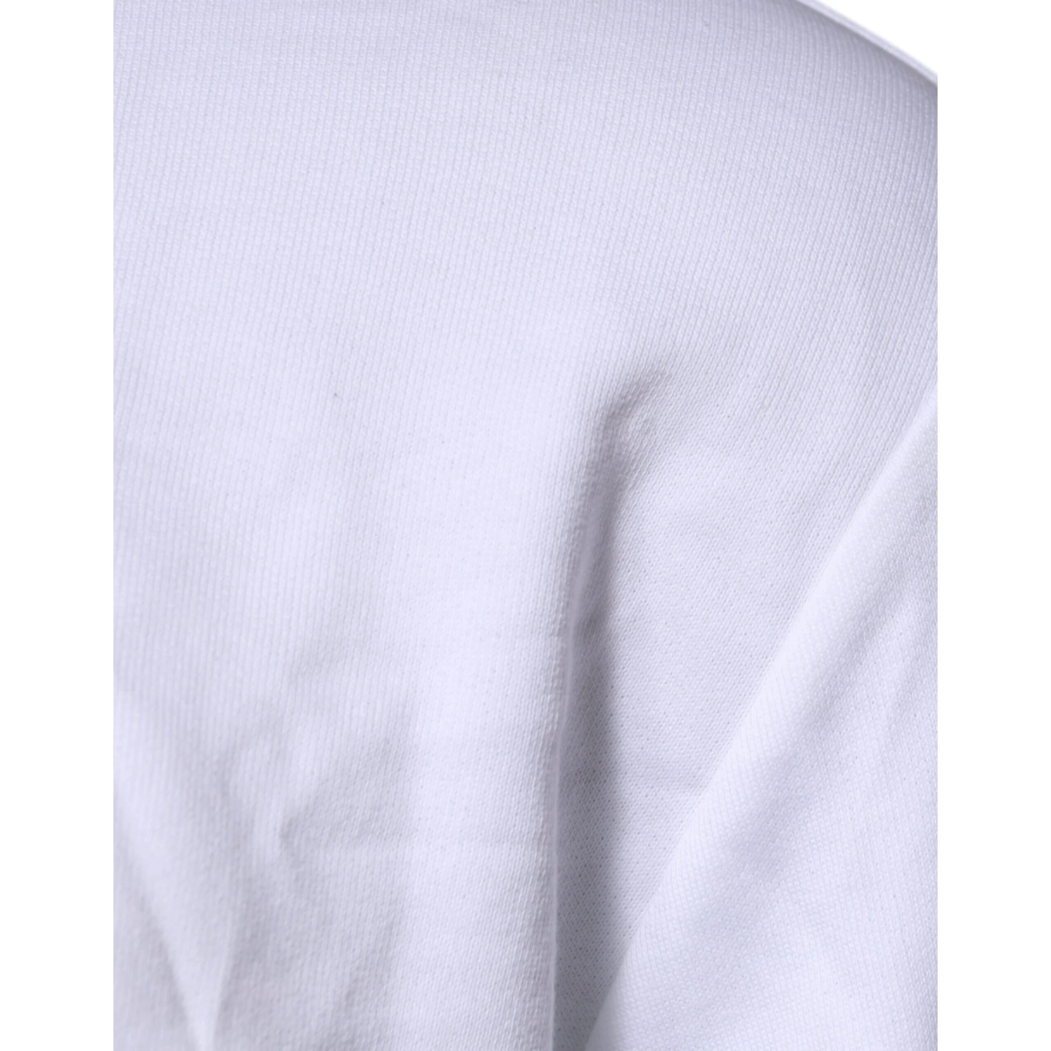 White Medusa Embroidery Crew Neck Pullover Sweater