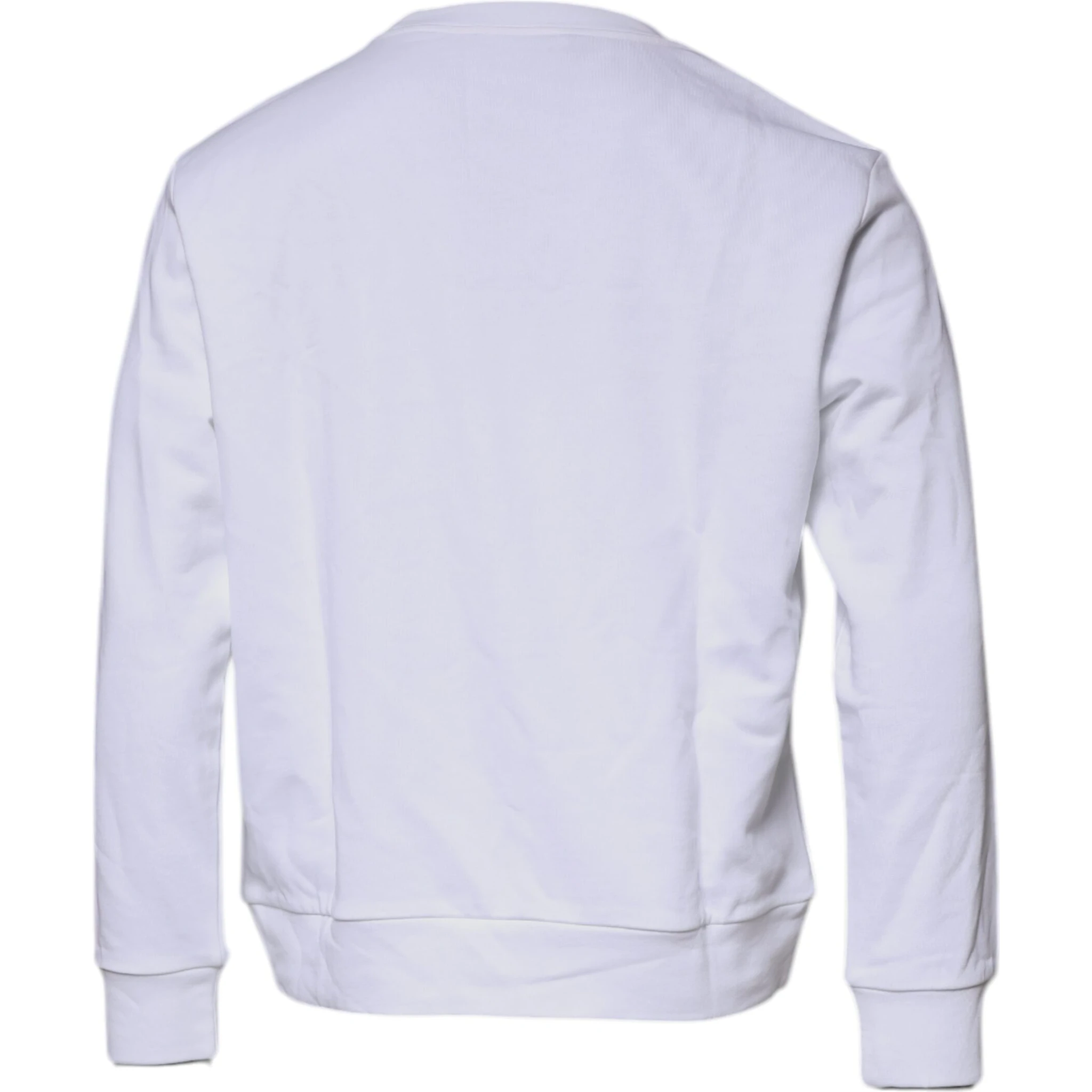 White Medusa Embroidery Crew Neck Pullover Sweater