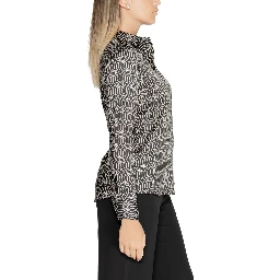 Black Polyester Blouse