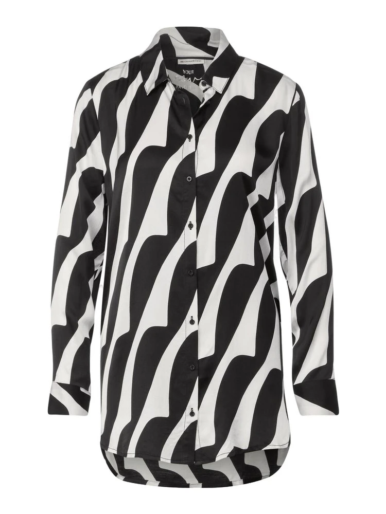 Black And White Viscose Blouse