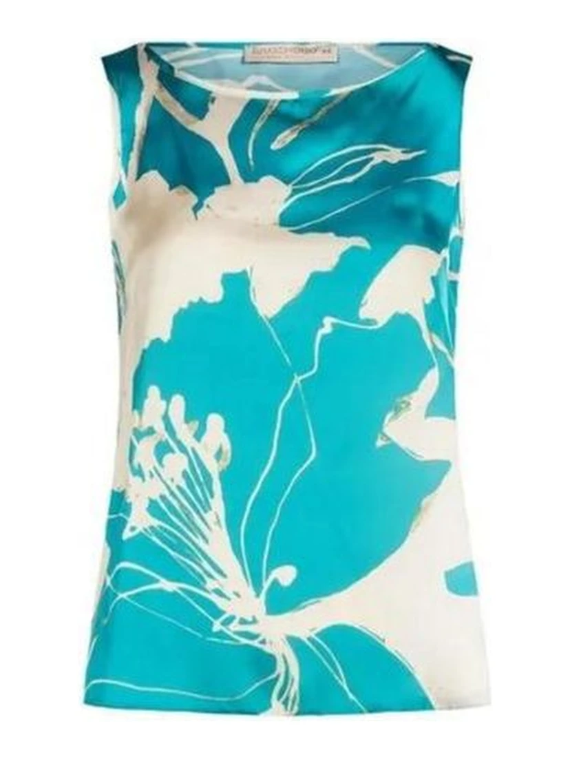 Turquoise Polyester Blouse
