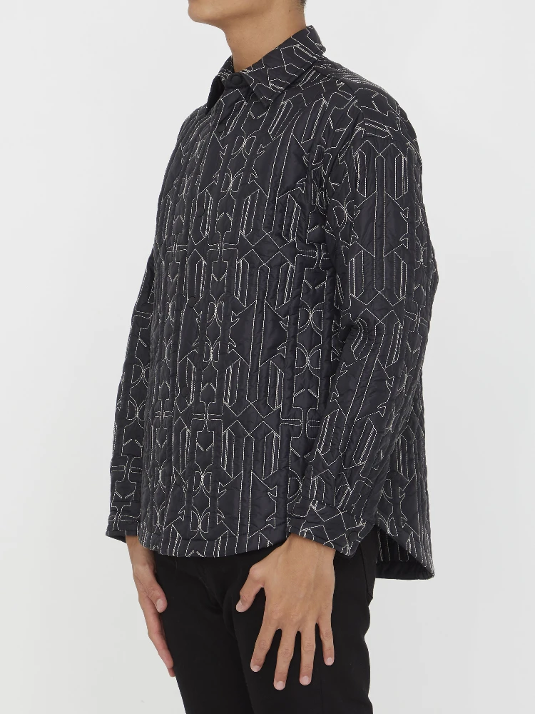 monogram-quilted shirt jacket alternative