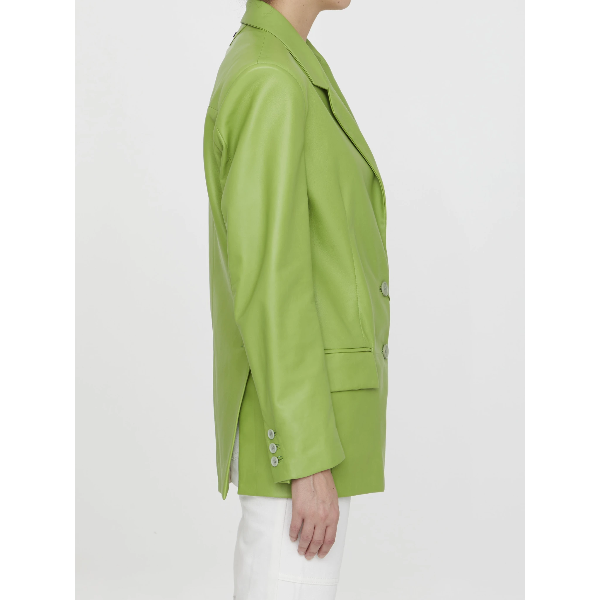 Lime leather jacket