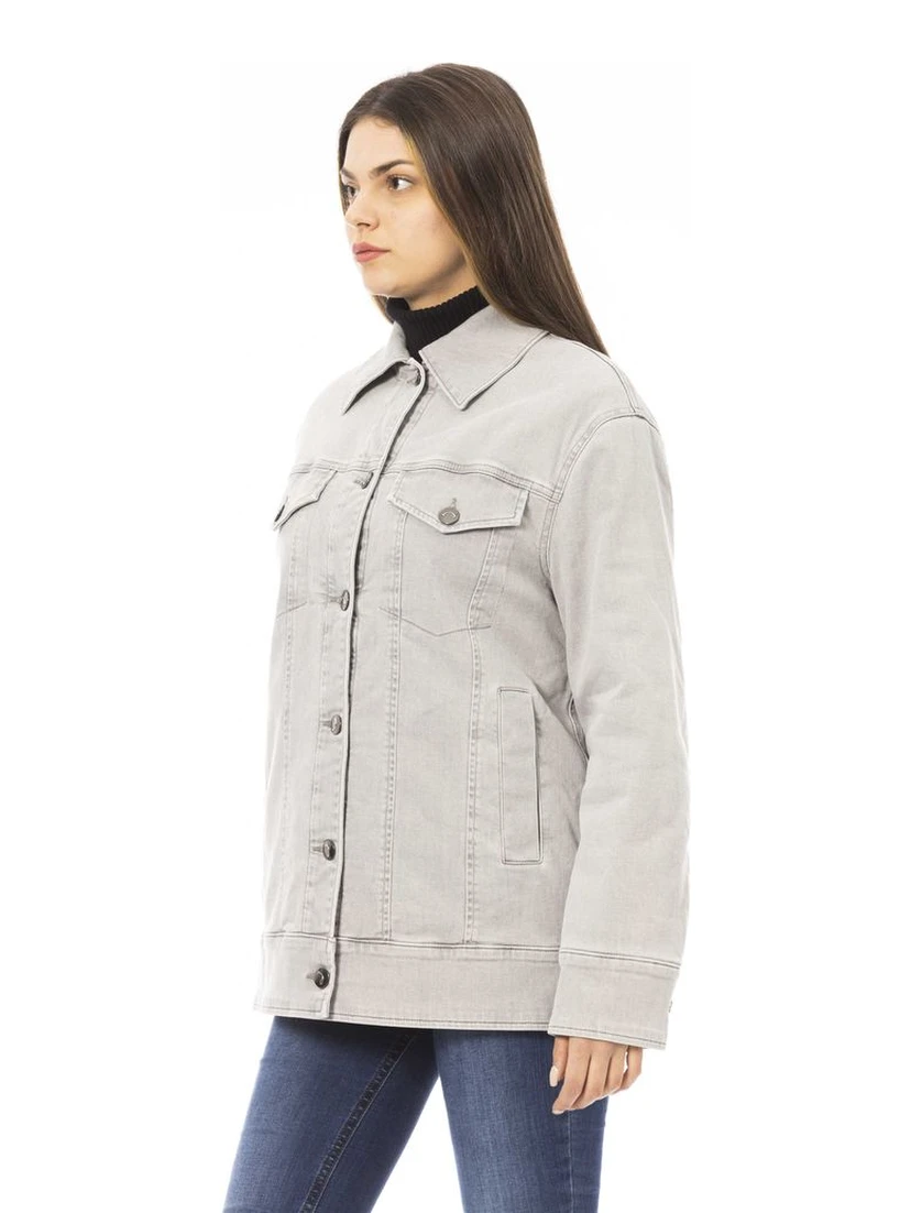 Gray Cotton Jackets & Coat