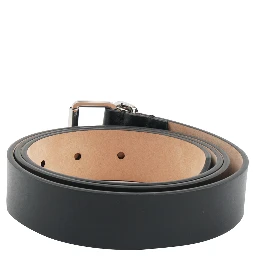 logo-buckle leather belt