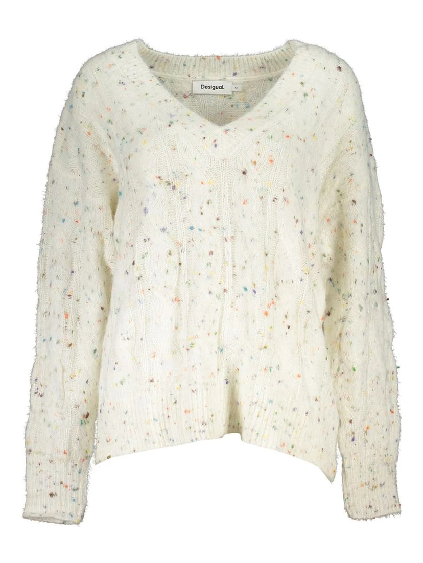 White Polyester Sweater