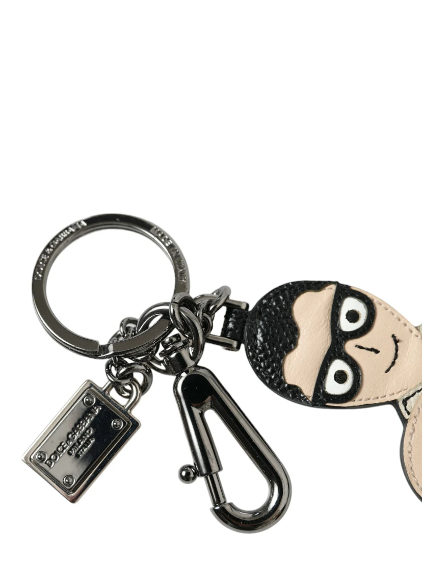 Leather Dominico Stefano #DGFAMILY Logo Badge Keychain