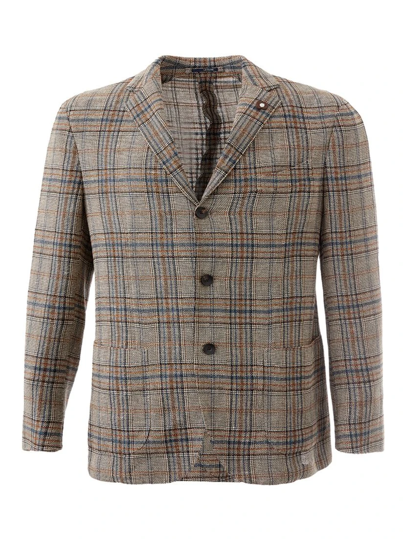 Multicolor Linen Blazer