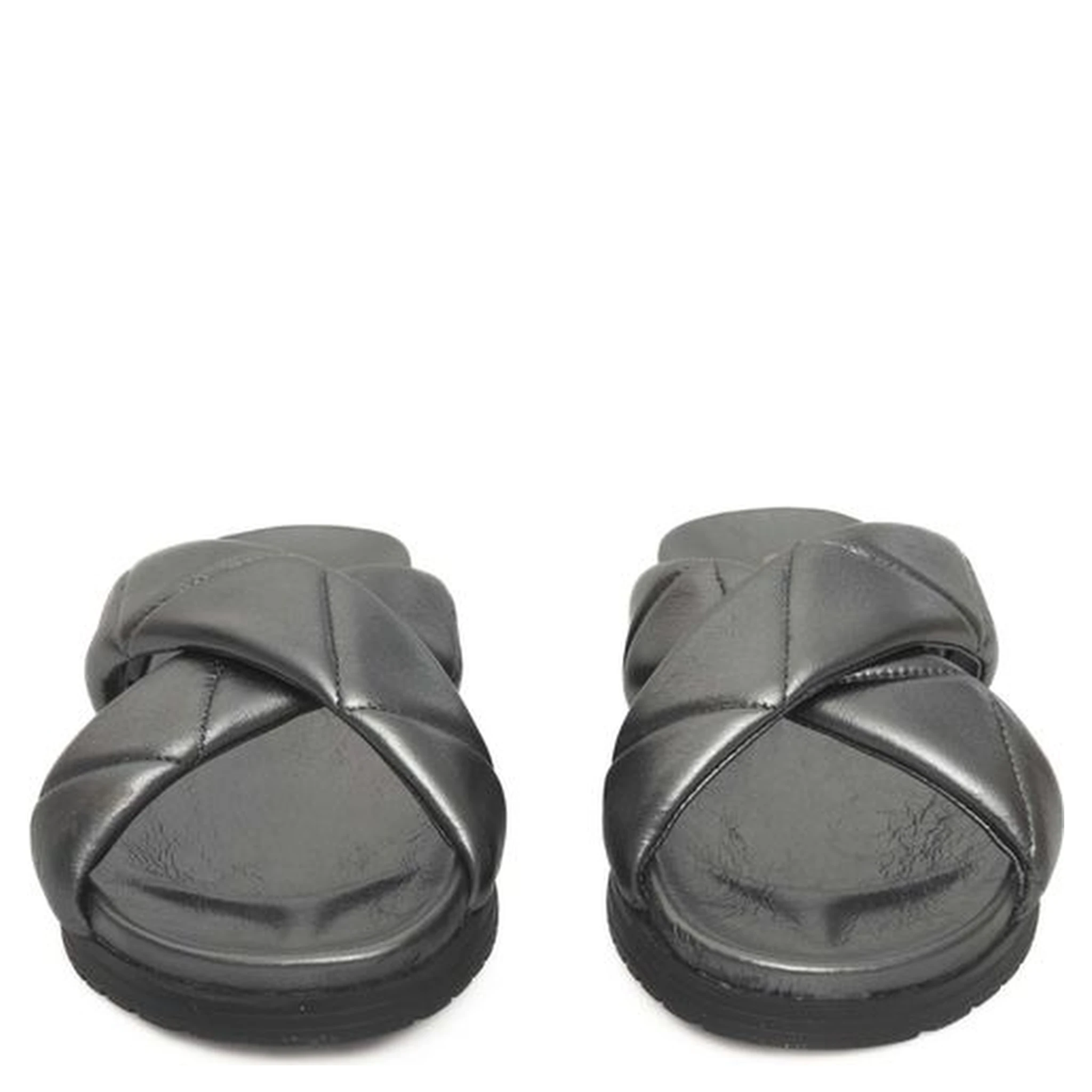 Gray Lambskin Sandal