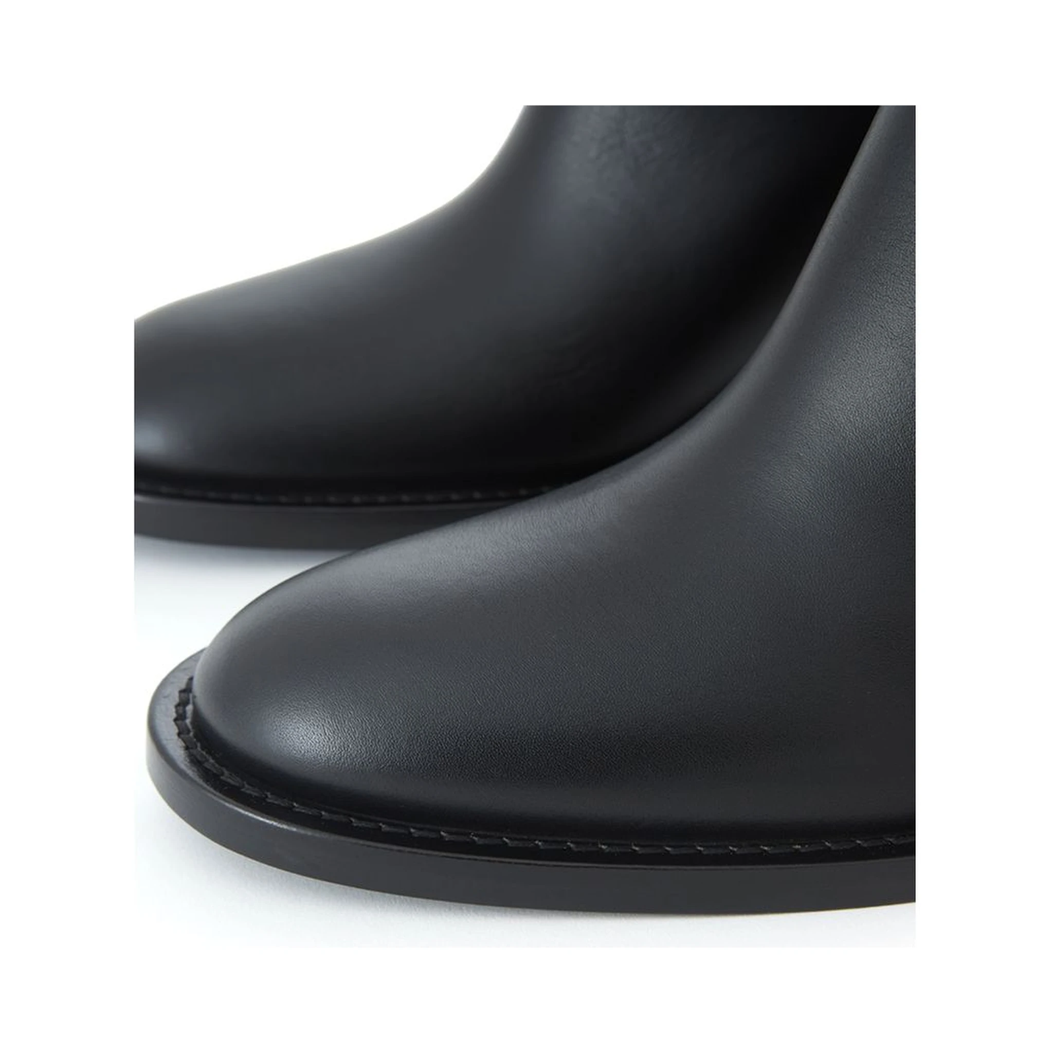 Black leather ankle boots