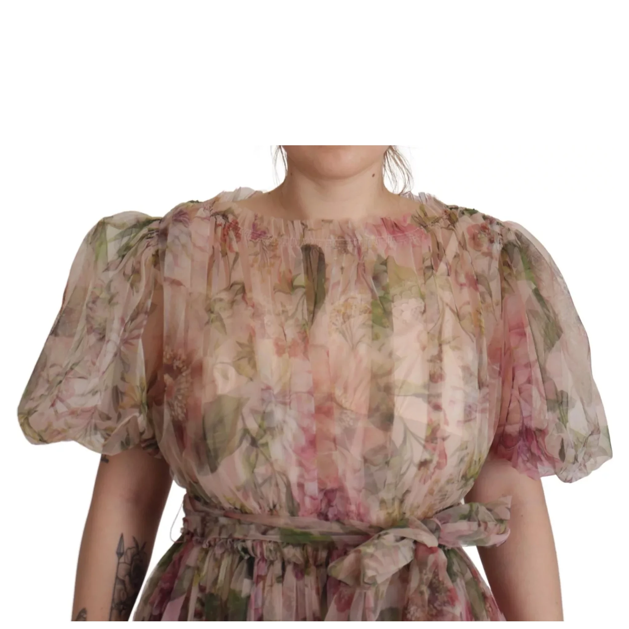 Multicolor Floral Print Long Maxi Gown Dress